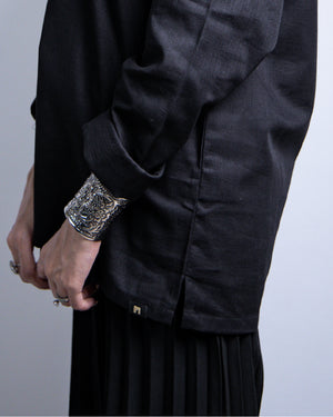 The Midnight Black Short Kurta