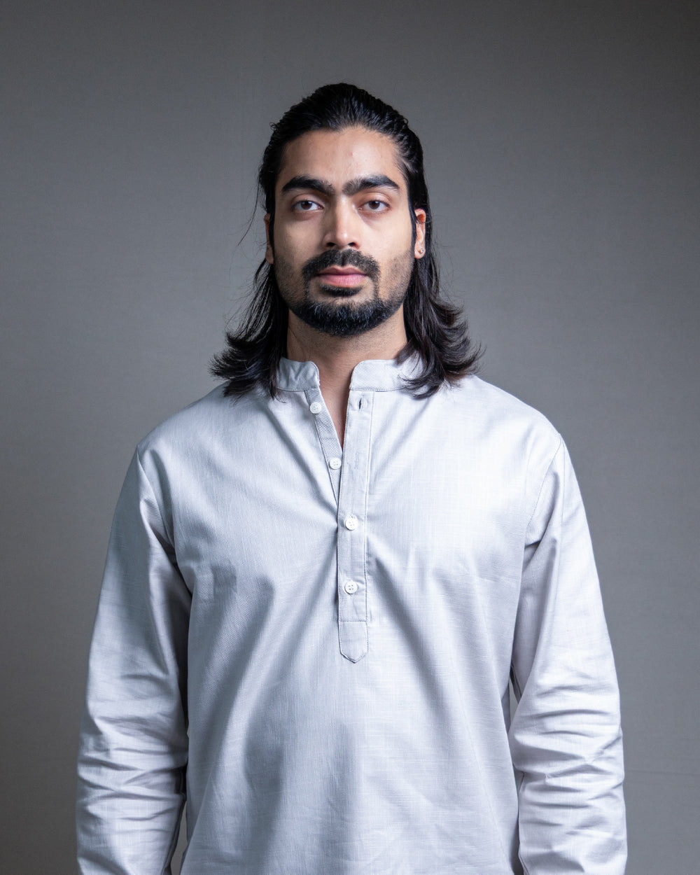 The Slate Grey Short Kurta