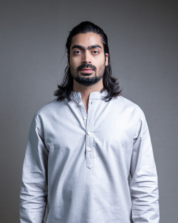 The Slate Grey Short Kurta
