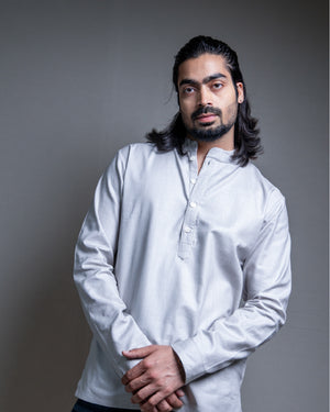 The Slate Grey Short Kurta