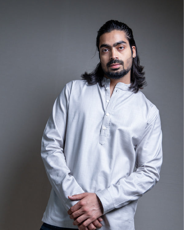 The Slate Grey Short Kurta