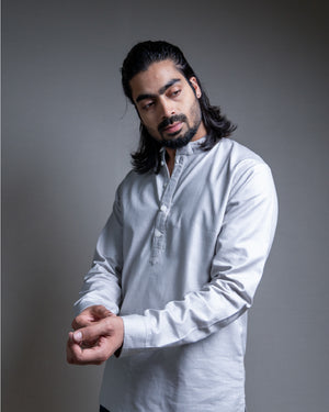 The Slate Grey Short Kurta