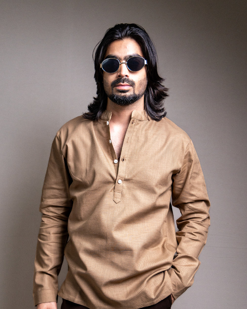 The Ochre Tan Short Kurta