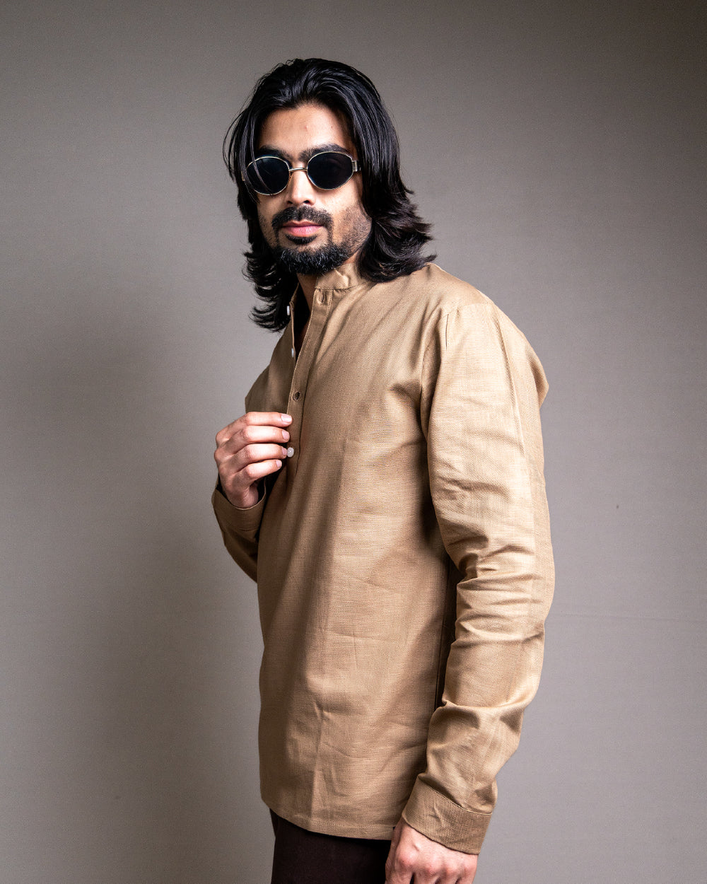The Ochre Tan Short Kurta