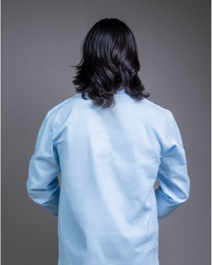 The Breeze Light Blue Short Kurta