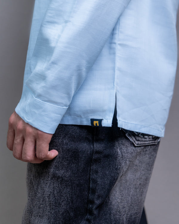The Breeze Light Blue Short Kurta