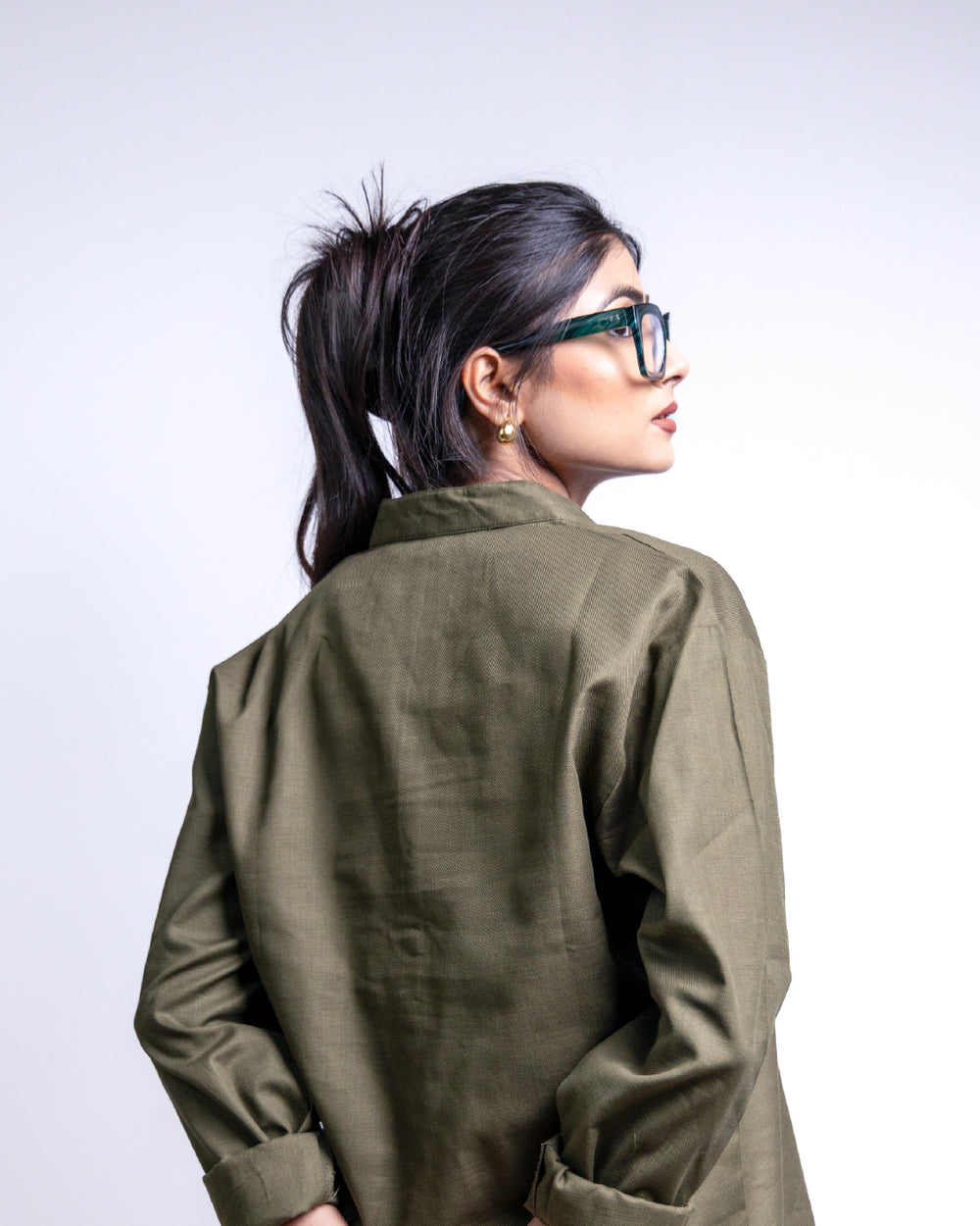 The Moss Olive Short Kurta