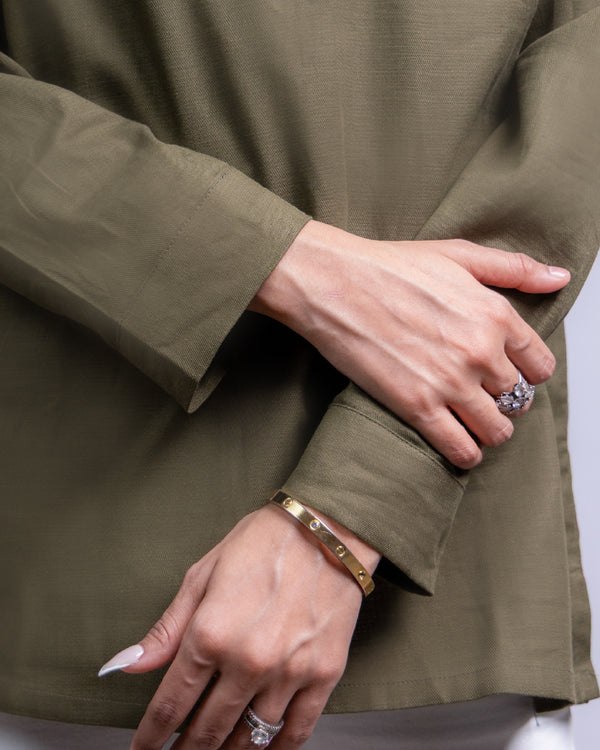 The Moss Olive Short Kurta