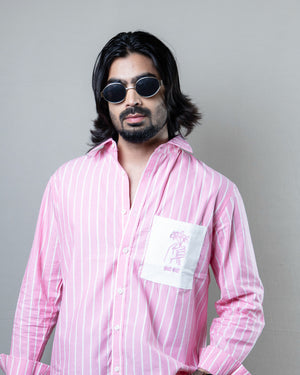 Pink Flora Checkered Shirt