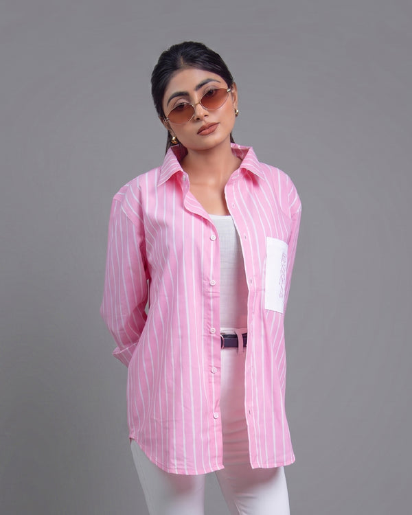 Pink Flora Checkered Shirt