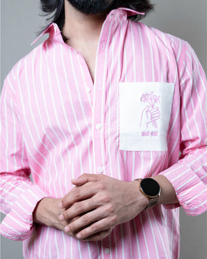 Pink Flora Checkered Shirt
