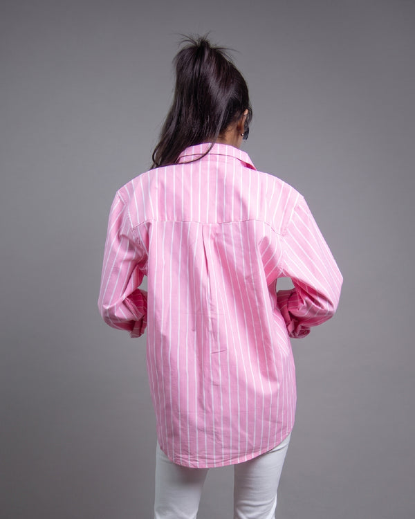Pink Flora Checkered Shirt