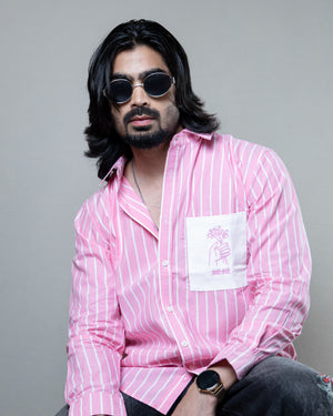 Pink Flora Checkered Shirt