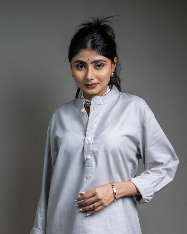 The Slate Grey Short Kurta