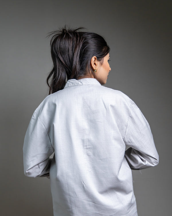 The Slate Grey Short Kurta
