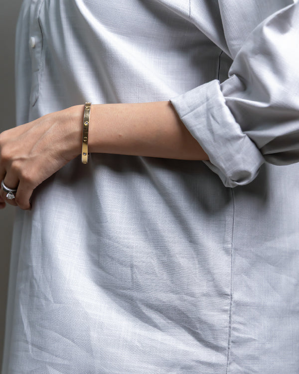 The Slate Grey Short Kurta
