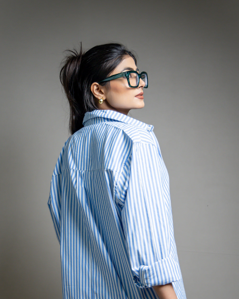 Blue Ocean Script Checkered Shirt