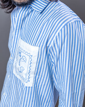 Blue Ocean Script Checkered Shirt