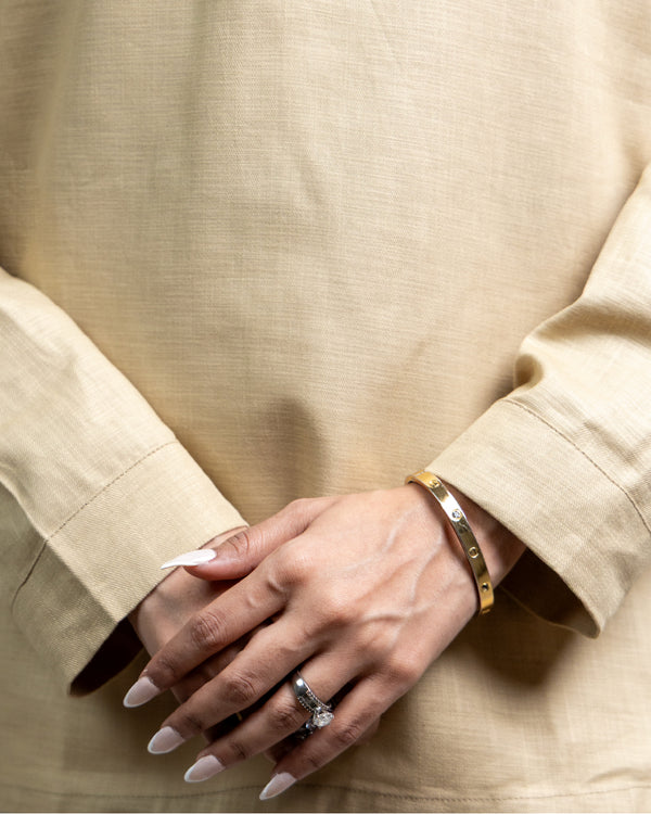 The Parchment Beige Short Kurta