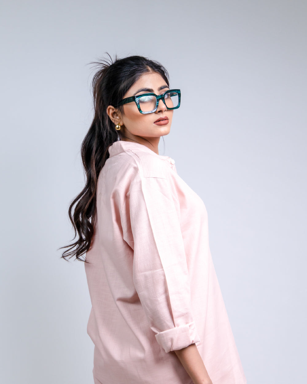 The Lotus Pale Pink Short Kurta