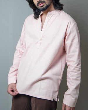 The Lotus Pale Pink Short Kurta