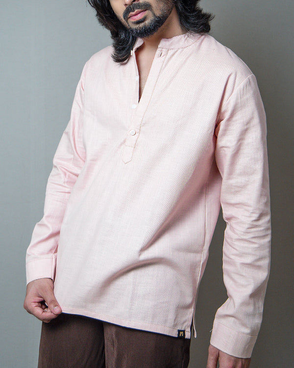 The Lotus Pale Pink Short Kurta