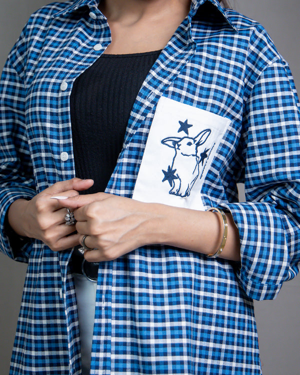 Starlight Rabbit Checkered Shirt