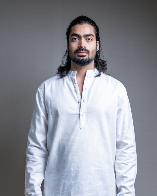 The Ivory White Short Kurta