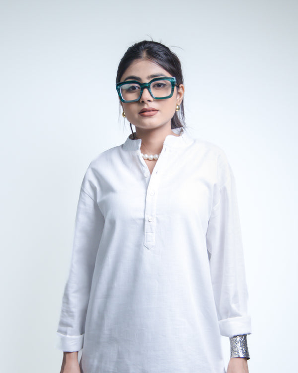 The Ivory White Short Kurta