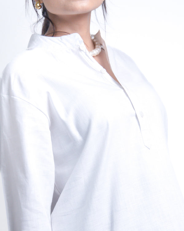 The Ivory White Short Kurta