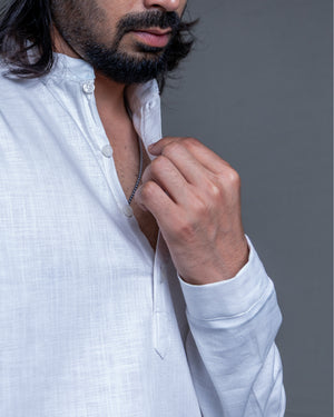 The Ivory White Short Kurta
