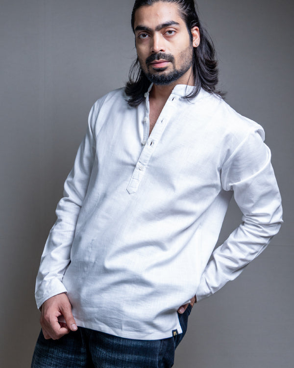 The Ivory White Short Kurta