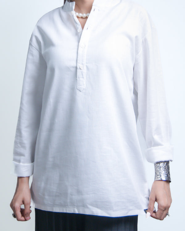 The Ivory White Short Kurta